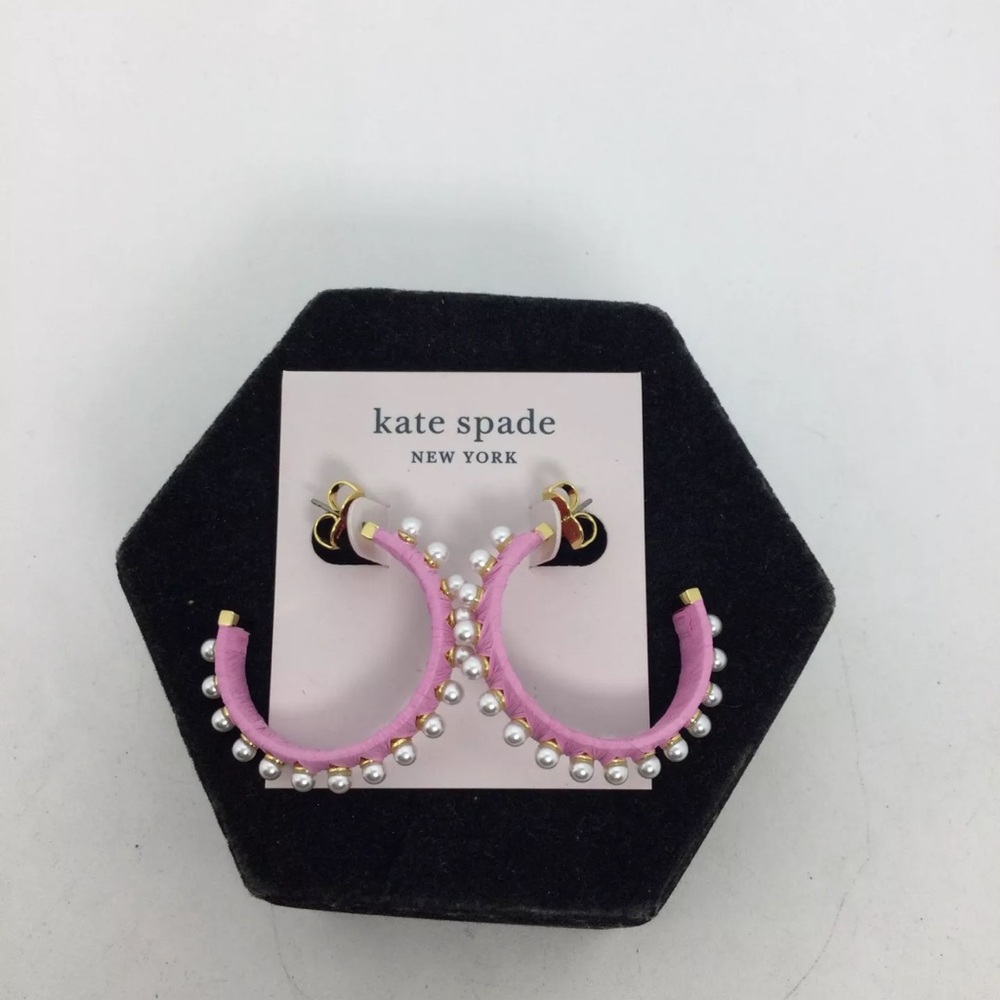 Kate Spade Pink and White Stud Earrings